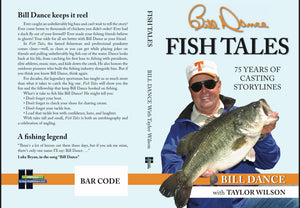 Back cover of Bill Dance Fish Tales hardcover book